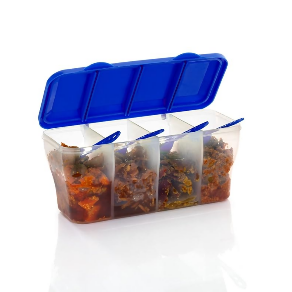 RILION Multipurpose Plastic 4 In 1 Masala Box for Kitchen - Dista