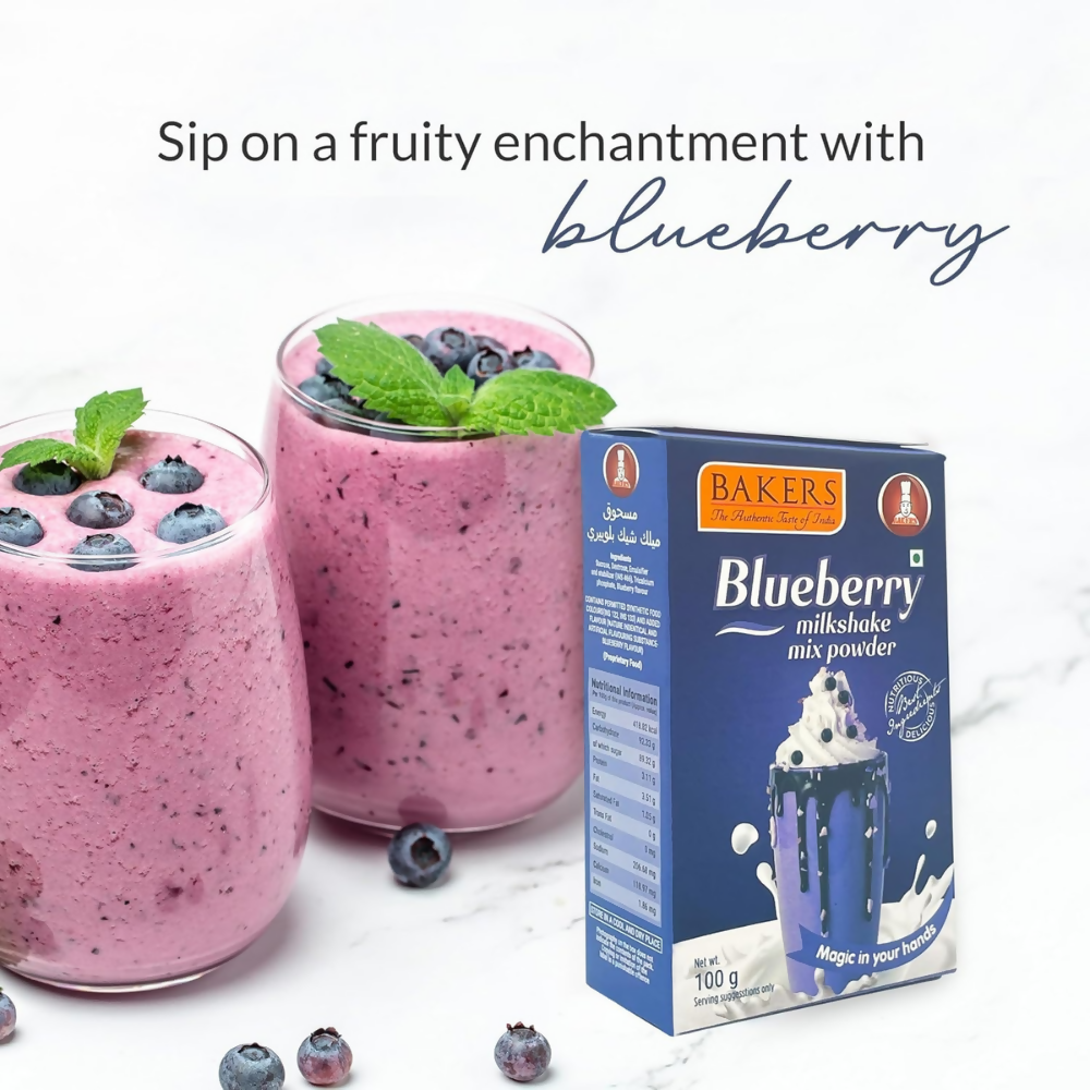 BAKERS Milk Shake Mix Combo - Rose, Vanilla, Strawberry & Blueberry - Dista