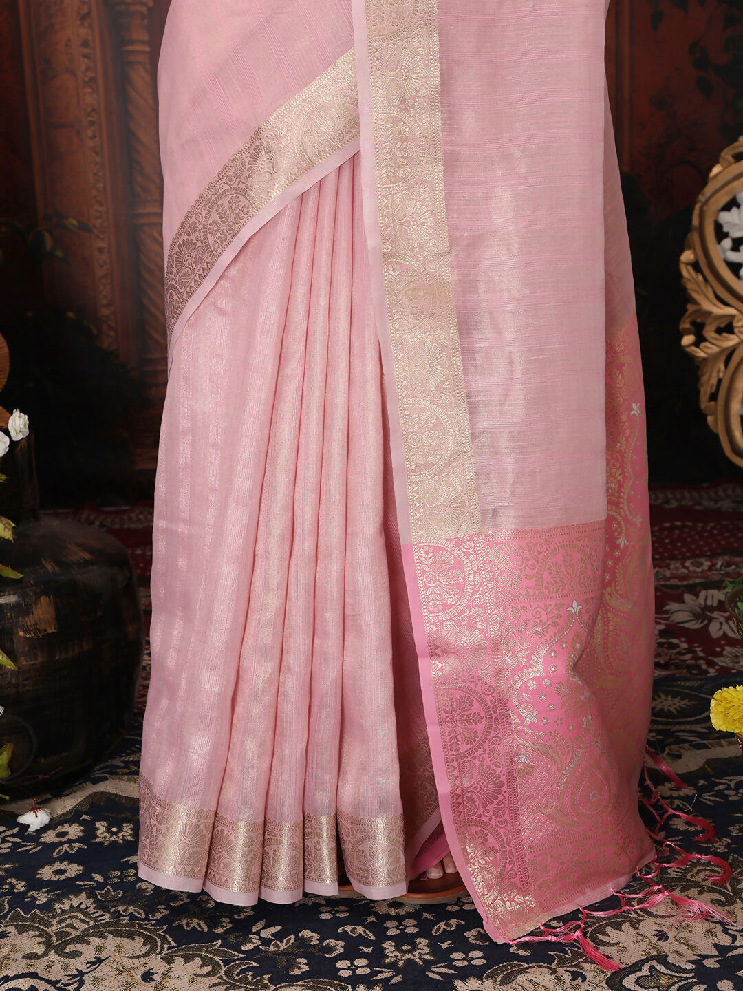 Astita Organza Light Pink Saree