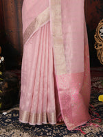 Thumbnail for Astita Organza Light Pink Saree