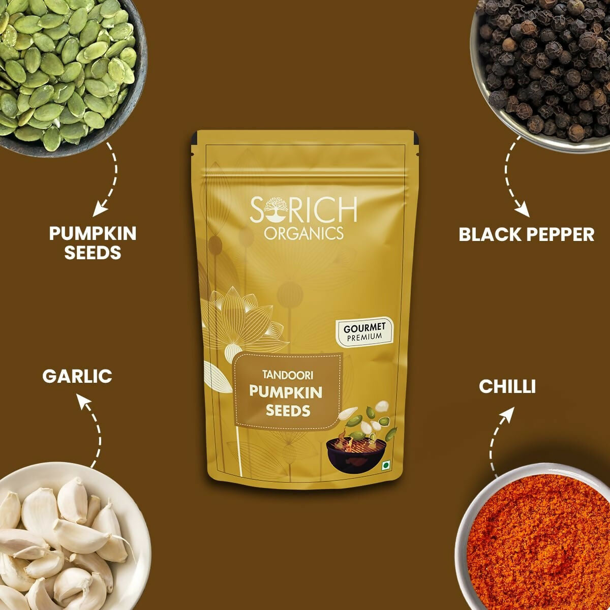 Sorich Organics Tandoori Pumpkin Seeds - Distacart
