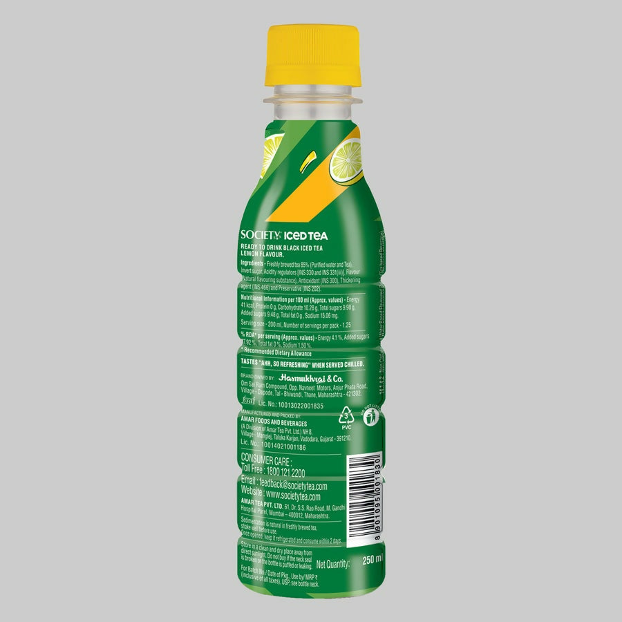 Society Iced Tea Bottle-Lemon - Distacart