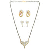 AanyaCentric Gold Plated Mangalsutra with Pendant, 2 Pair Earrings - Distacart