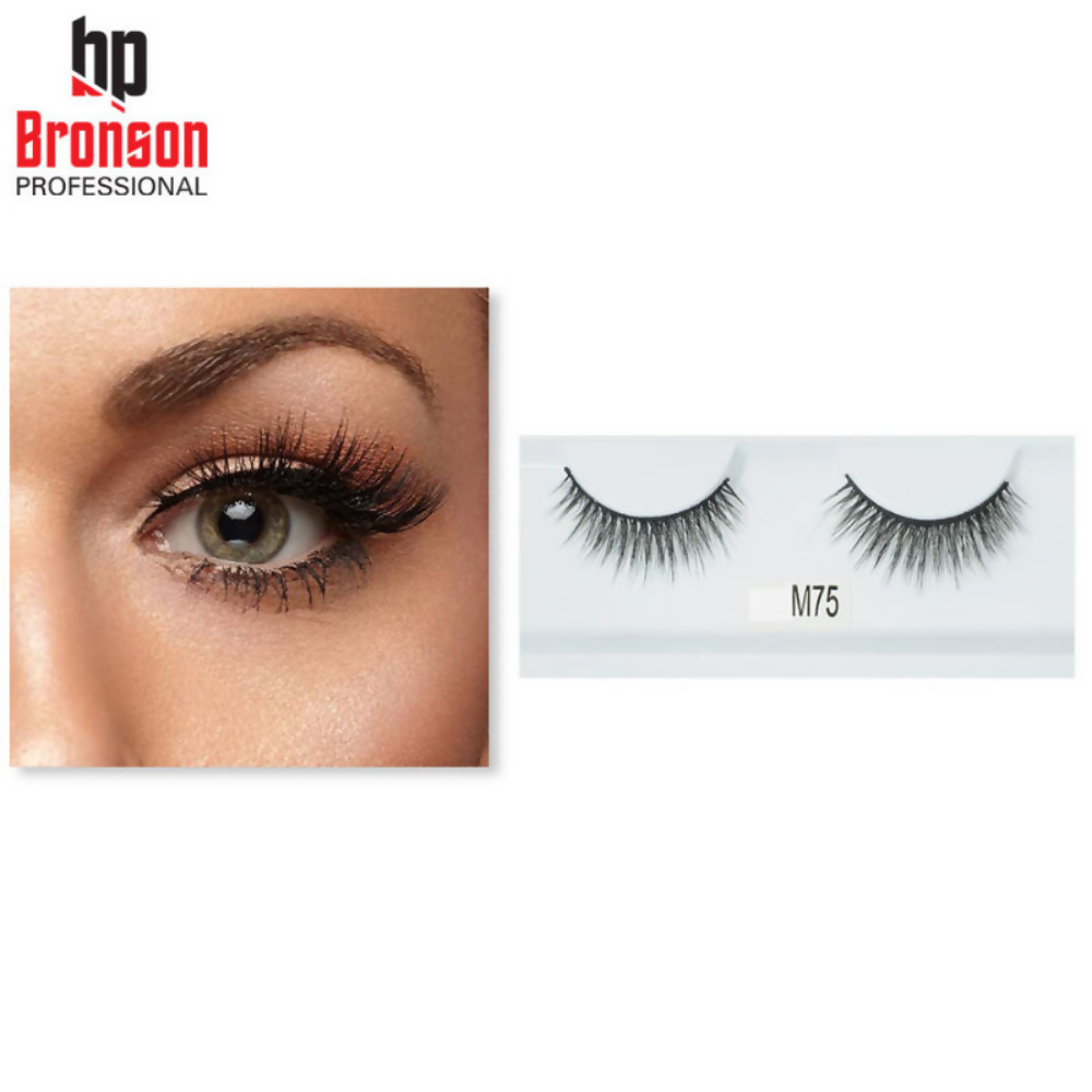 Bronson Professional Dramatic, Party Style Long and Natural False Eyelashes - M75 - Dista