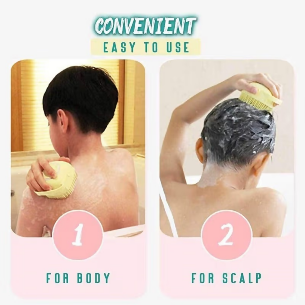 Bronson Professional Silicone Shower Scrubber Exfoliating Bath Brush - Dista