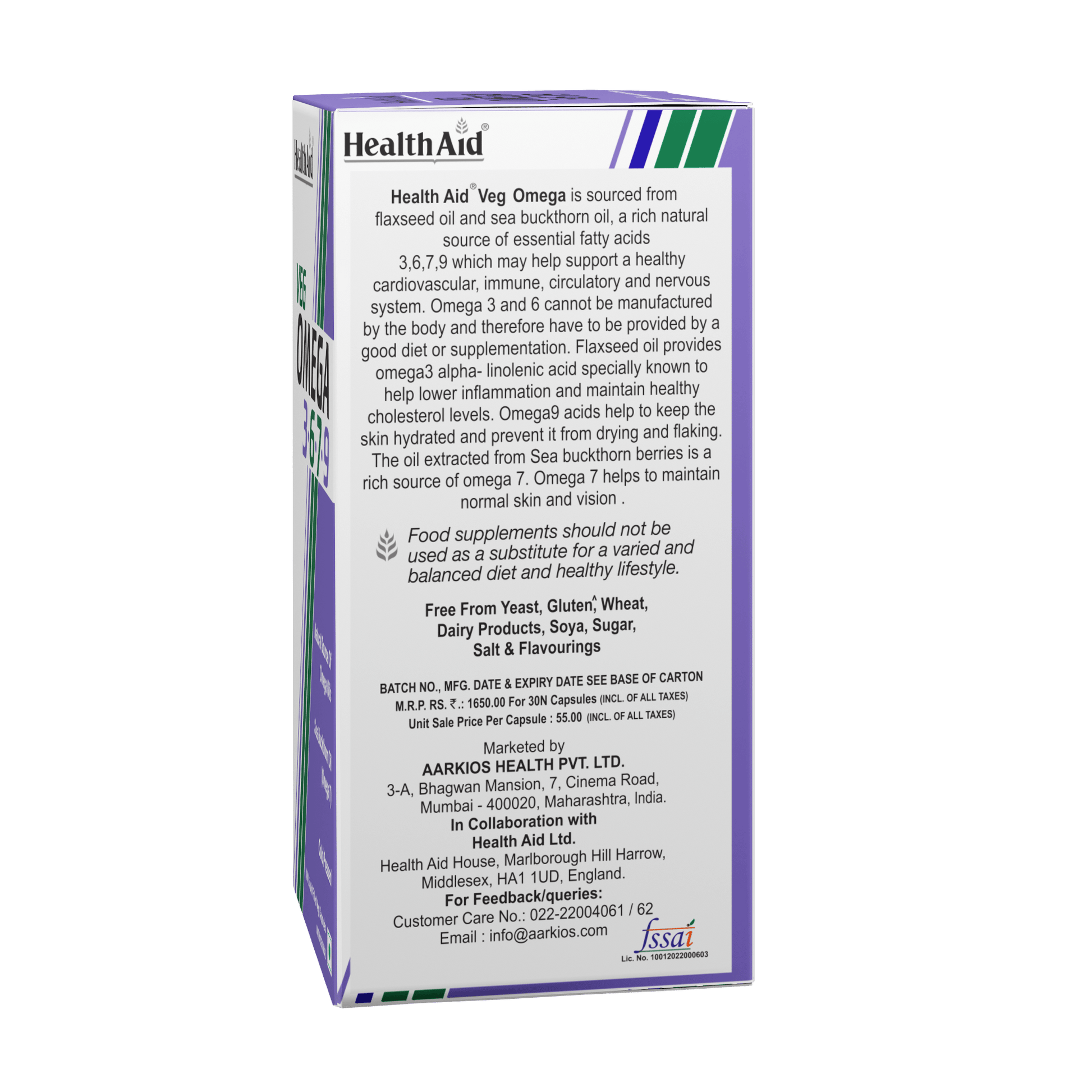 HealthAid Veg Omega 3.6.7.9 Capsules - Distacart