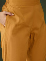 Thumbnail for Sangria Embroidered Pure Cotton Kurta & Trousers