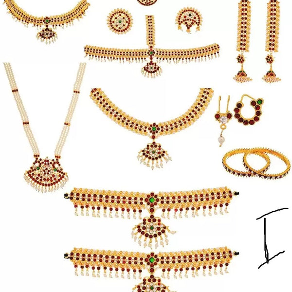 Elite Trading One Line Bharatnatyam Dance Jewellery Set - Distacart