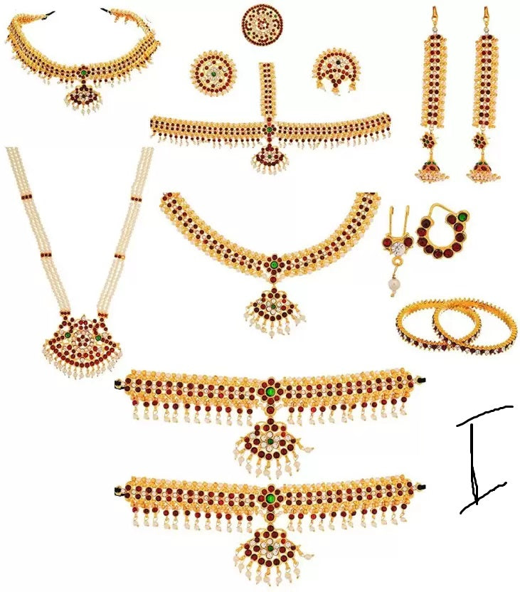 Elite Trading One Line Bharatnatyam Dance Jewellery Set - Distacart