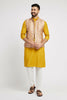Ethnic India Cream Bundi Men's Jacket Abstract Polyester - Distacart
