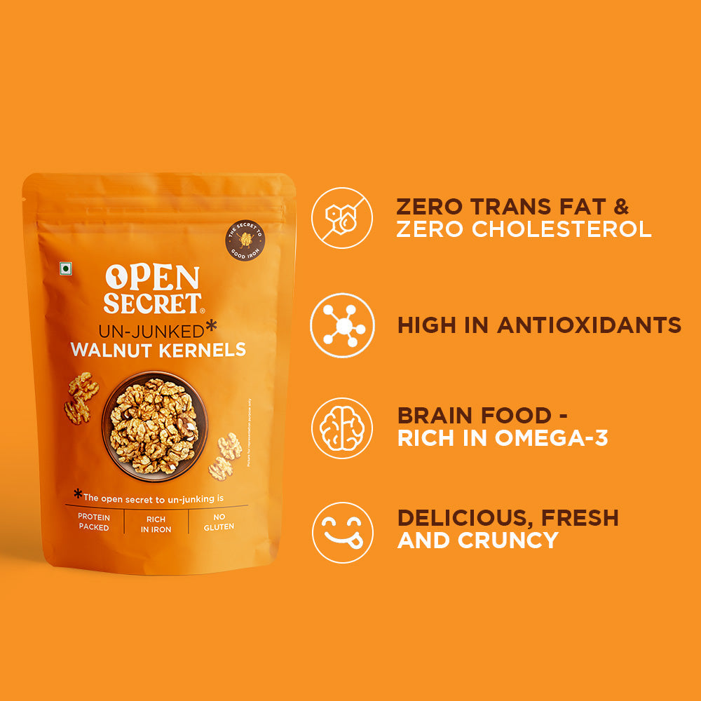 open secret unjunked walnut kernels 200g