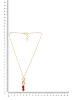 Thumbnail for Ruby Raang Red Jasper Kundan Necklace