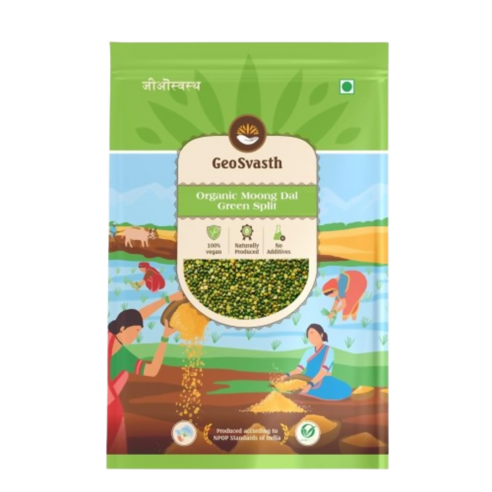 GeoSvasth Organic Green Chilka Moong Dal - Dista