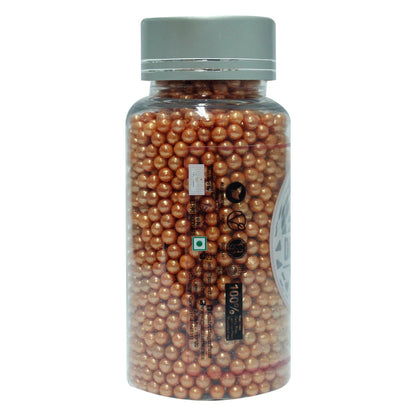 confect orange disco balls sprinkles 2 mm 120 gms