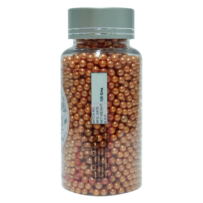 confect orange disco balls sprinkles 2 mm 120 gms