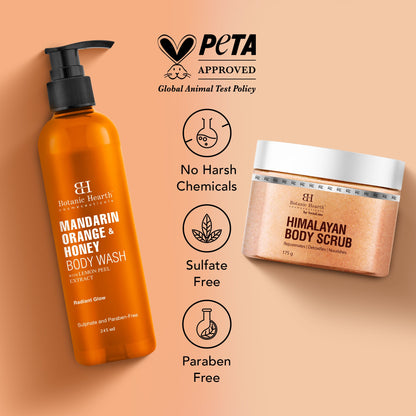 Botanic Hearth Mandarin Orange Body Wash & Himalayan Scrub - Distacart