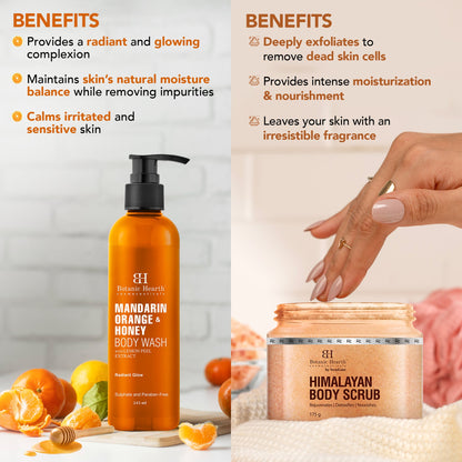 Botanic Hearth Mandarin Orange Body Wash & Himalayan Scrub - Distacart