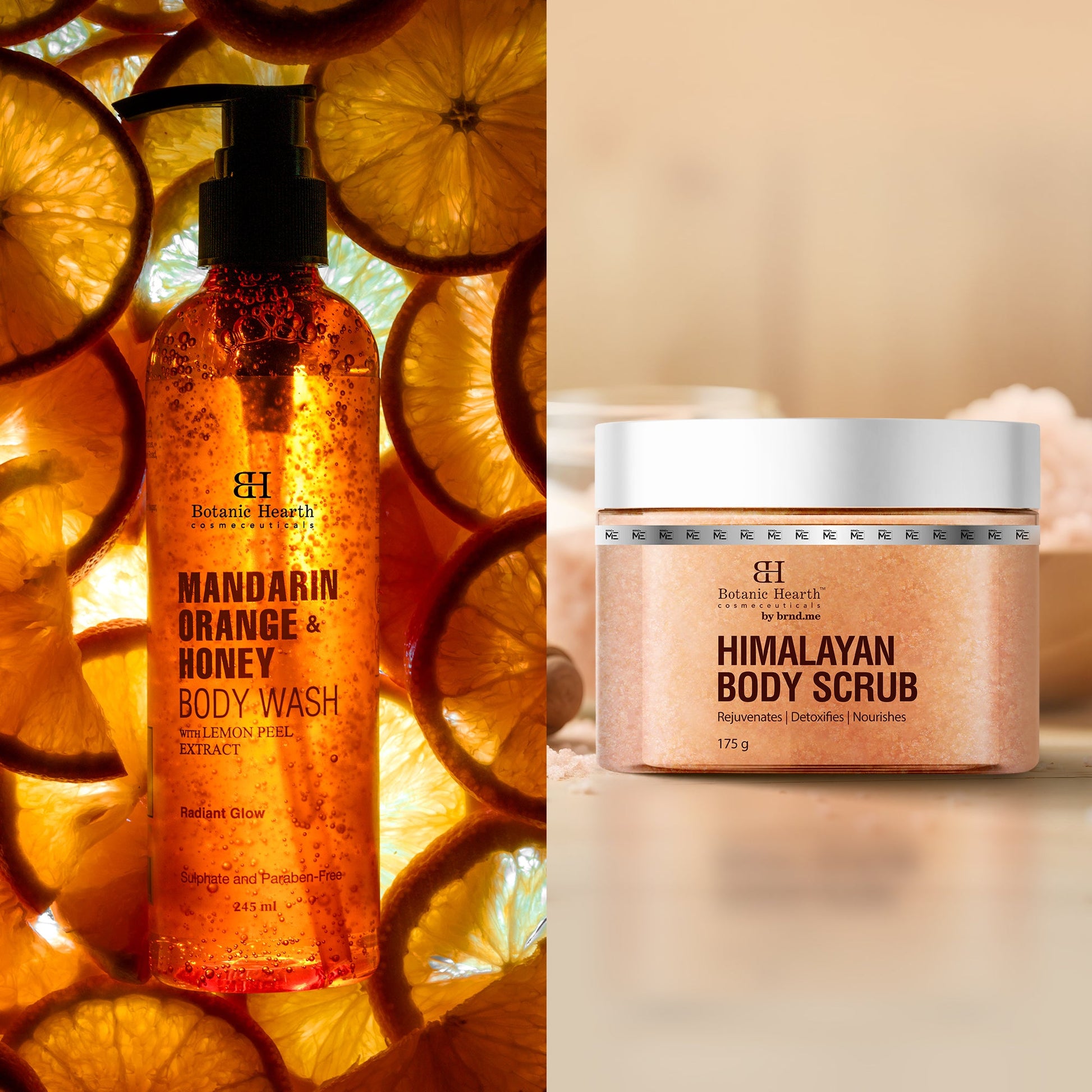 Botanic Hearth Mandarin Orange Body Wash & Himalayan Scrub - Distacart