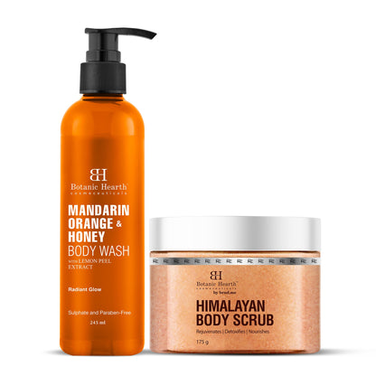 Botanic Hearth Mandarin Orange Body Wash & Himalayan Scrub - Distacart
