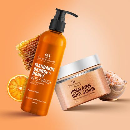 Botanic Hearth Mandarin Orange Body Wash & Himalayan Scrub - Distacart