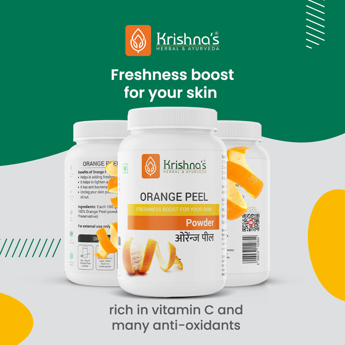 Krishna'S Herbal & Ayurveda Orange Peel Powder