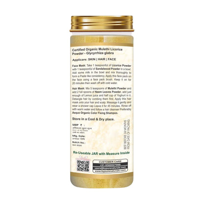 byPureNaturals Organic Mulethi Licorice Powder - Dista