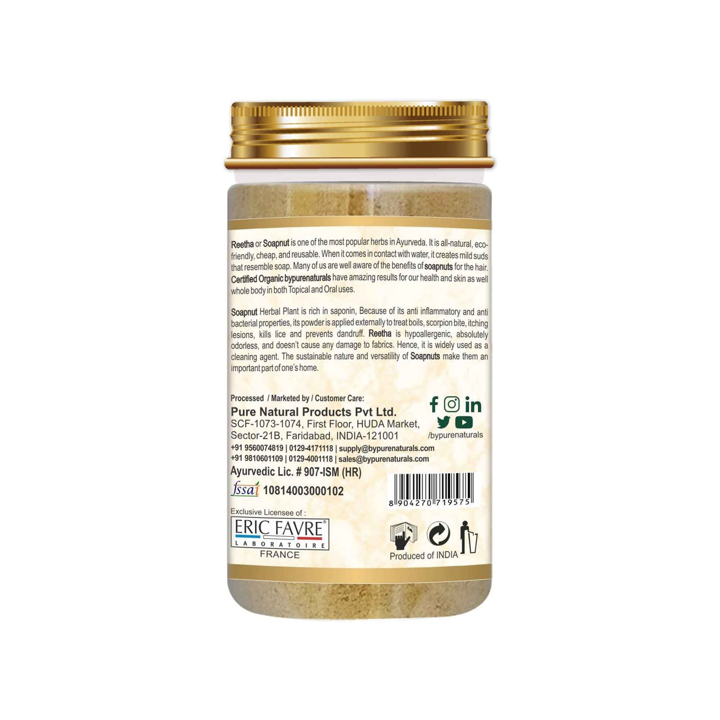 byPureNaturals Organic Reetha Powder - Dista