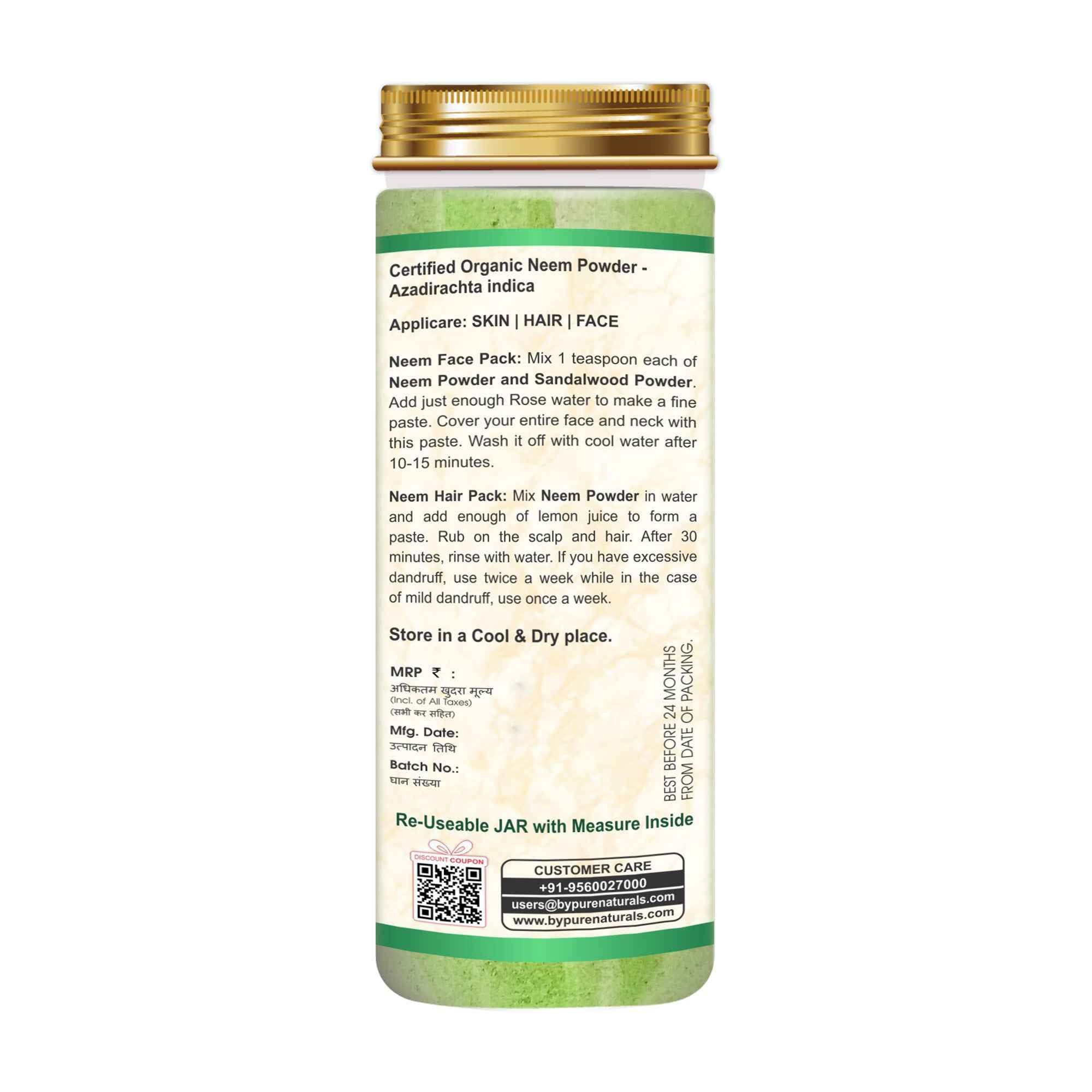 byPureNaturals Organic Neem Powder - Dista