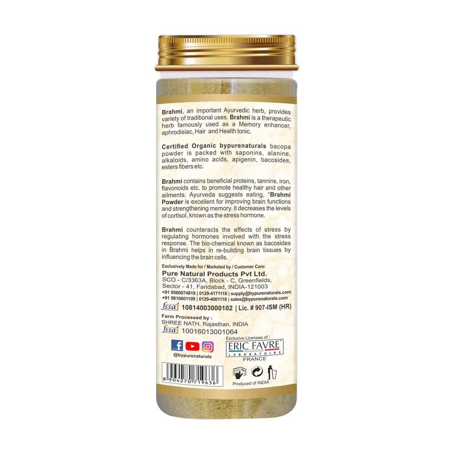 byPureNaturals Organic Brahmi Powder - Dista