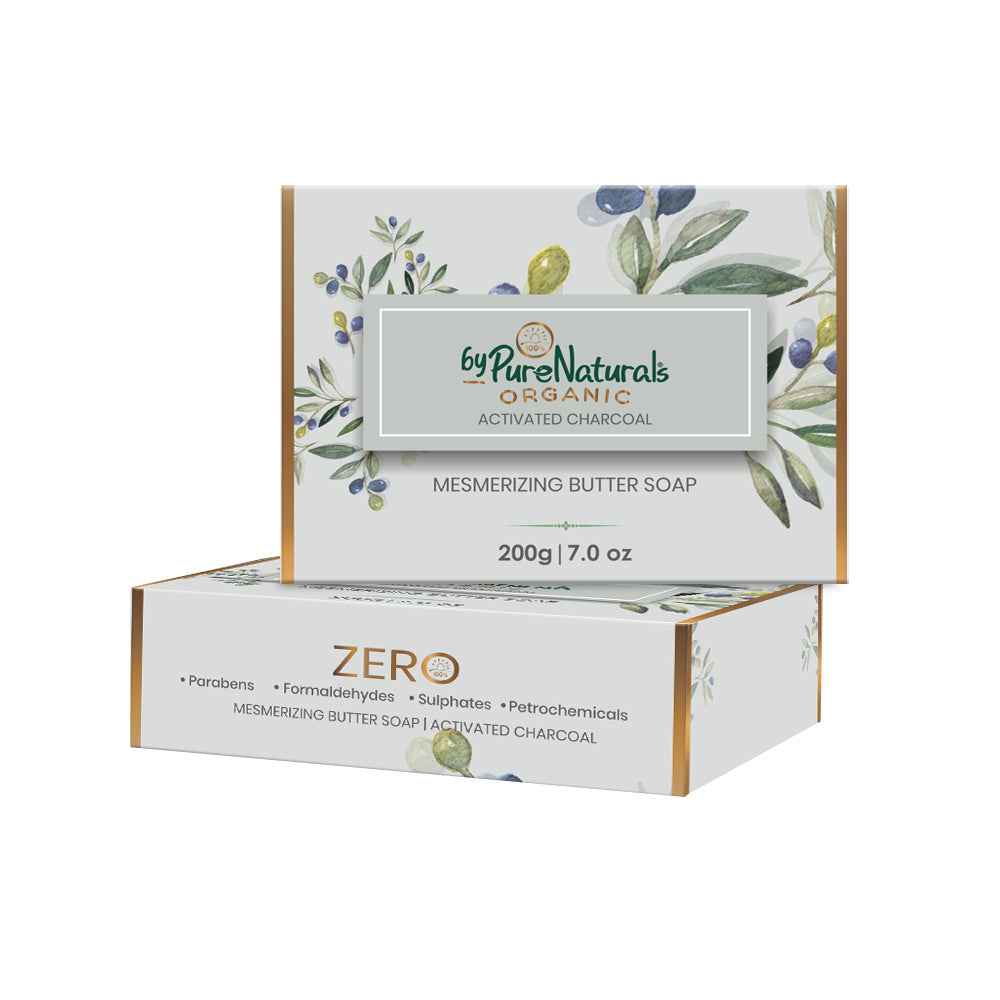 byPureNaturals Organic Shea Butter Activated Charcoal Soap - Dista