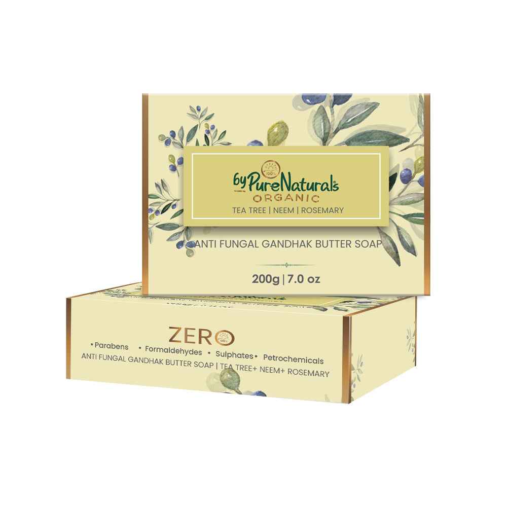 byPureNaturals Organic Shea Butter Neem Tea Tree & Rosemary Soap - Dista