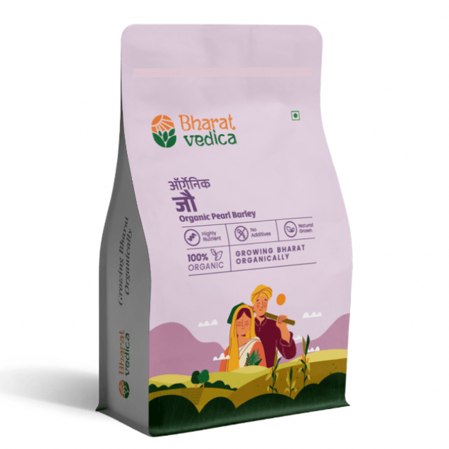 Bharat Vedica Organic Pearl Barley - Organic Jau - Distacart