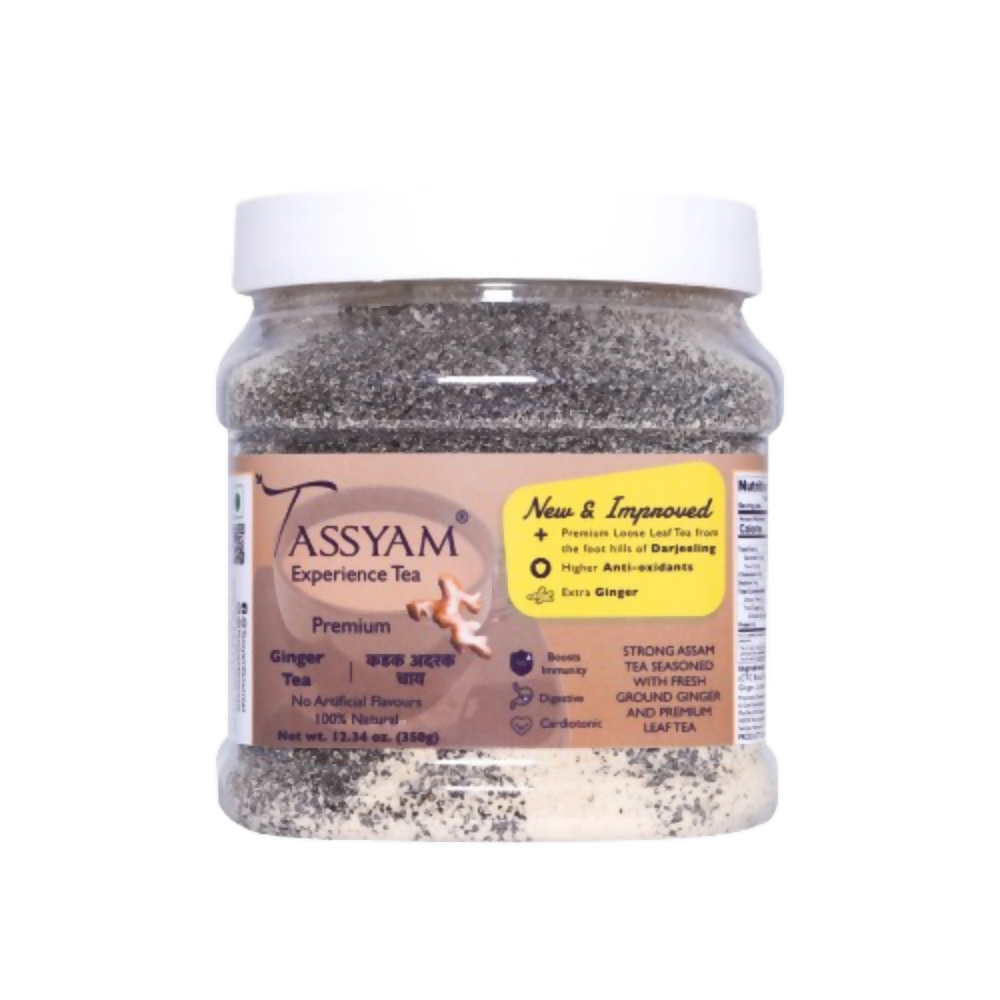 Tassyam Organics Strong Assam Adrak Tea - Jar - Distacart