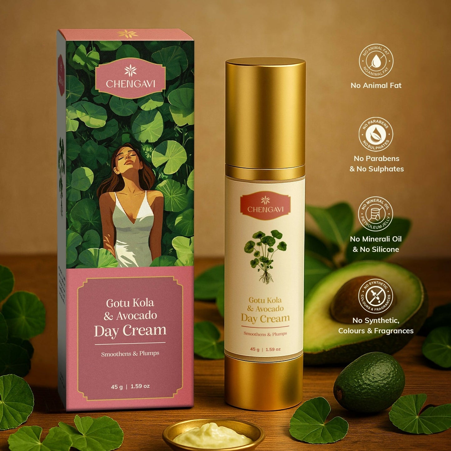 Chengavi Gotu kola & Avocado Day Cream - Distacart