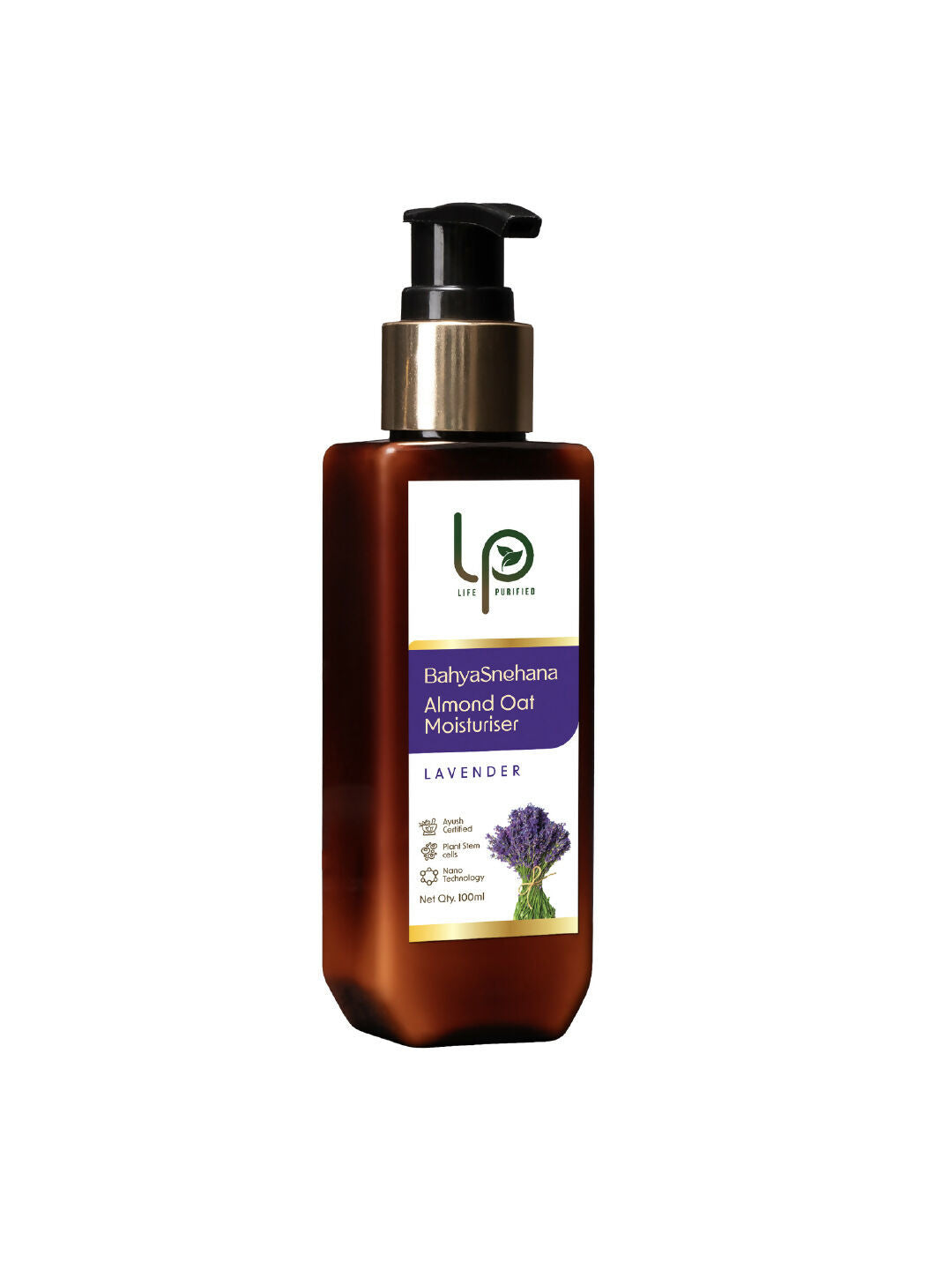 Life Purified Bahyasnehana Almond Oat Moisturiser - Body Lotion - Lavender