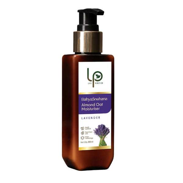 Life Purified Bahyasnehana Almond Oat Moisturiser - Body Lotion - Lavender
