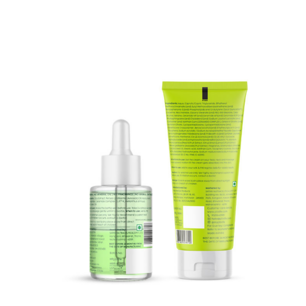 PLIX The Plant Fix Avocado Ceramide Moisture Rush Skincare Duo - Serum & Cream - Distacart