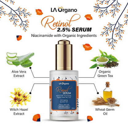 LA Organo 2.5% Retinol Face Serum - Distacart