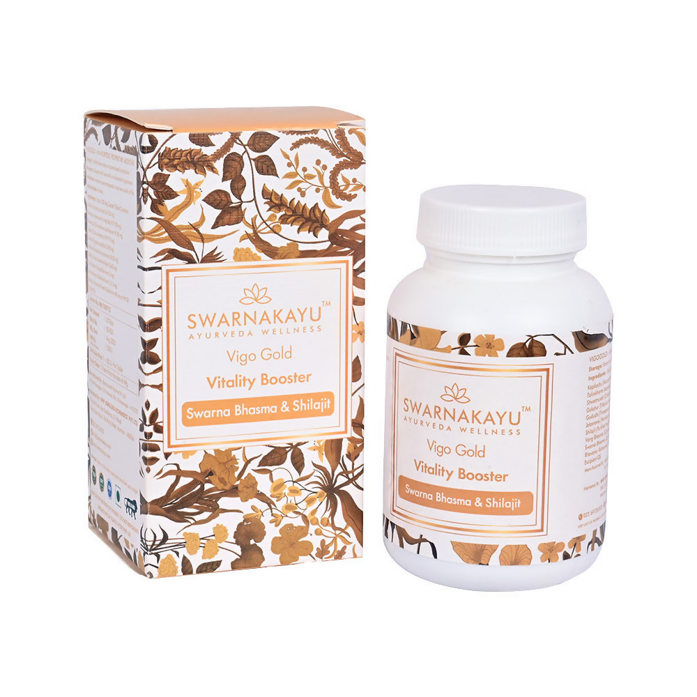 Swarnakayu Vigo Gold Vitality Booster Tablets With Swarna Bhasma & Sj - Distacart
