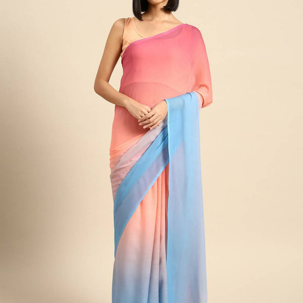 Ahalyaa Women's Traditional wear Saree - Peach - Distacart
