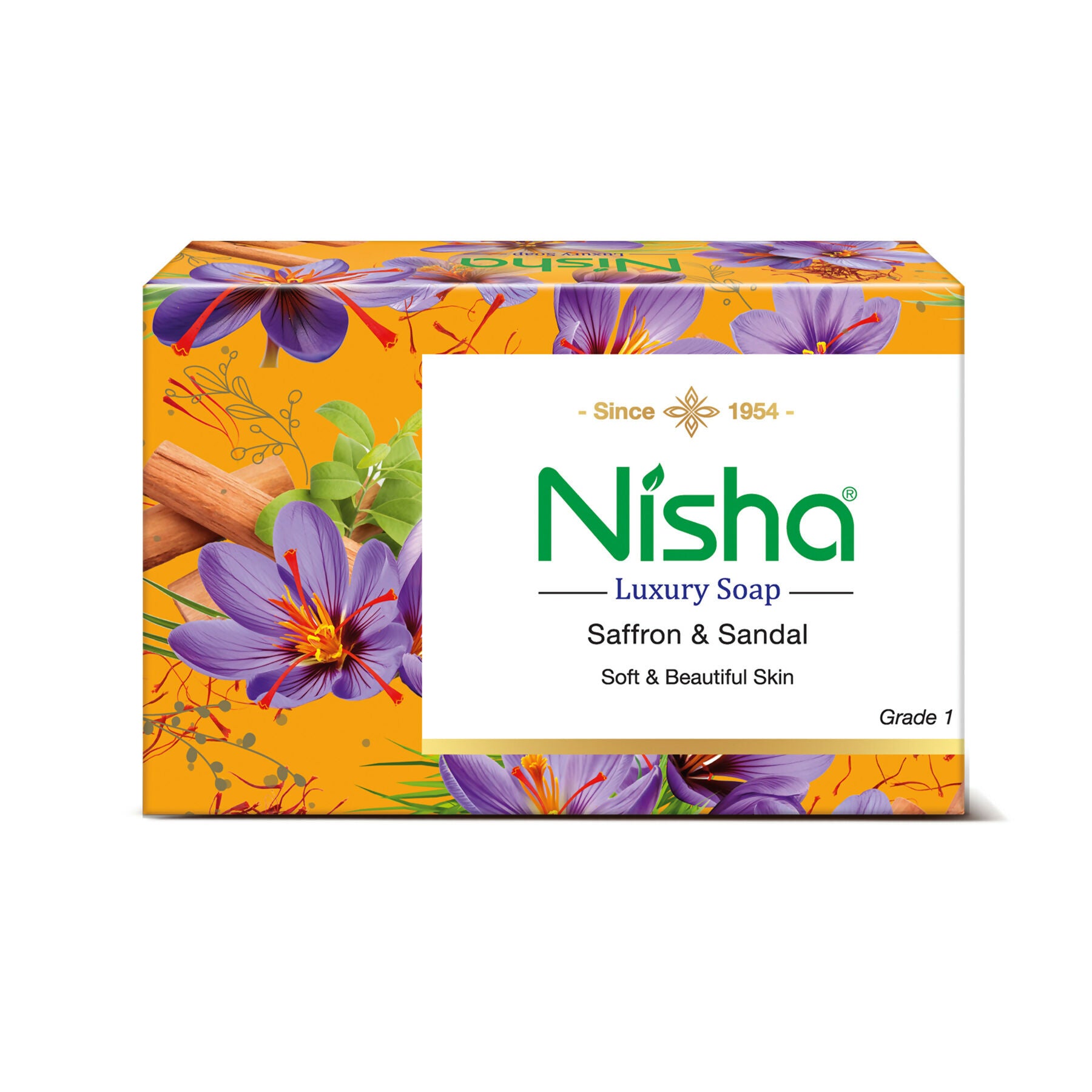 Nisha Soaps for Bath -Saffron & Sandal - Distacart