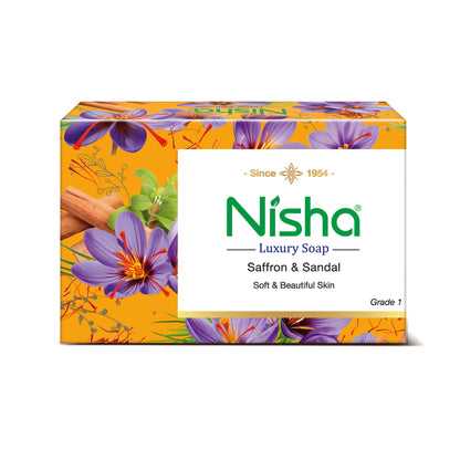 Nisha Soaps for Bath -Saffron & Sandal - Distacart