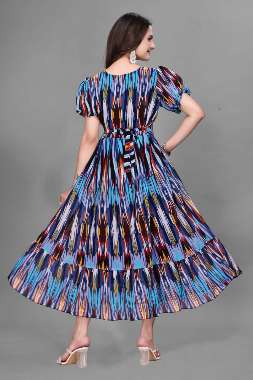 Preksha Creation Georgette Women Long Maxi Dress Type Gown
