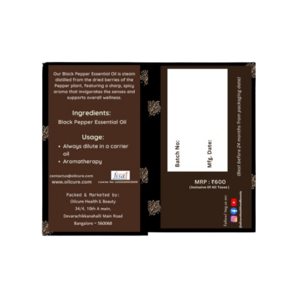 Oilcure Black Pepper Essential Oil