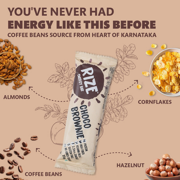 Rize Energy Bar Choco Brownie - Distacart
