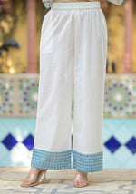 Thumbnail for Juniper Women's White Floral Printed Cotton A-Line Kurta Pant And Dupatta Set - Distacart