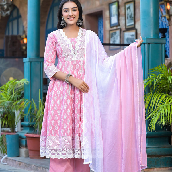 Juniper Baby Pink Women's Kurta Set