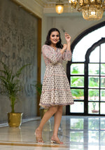 Thumbnail for Juniper Blush Block Print Tiered Mini Dress