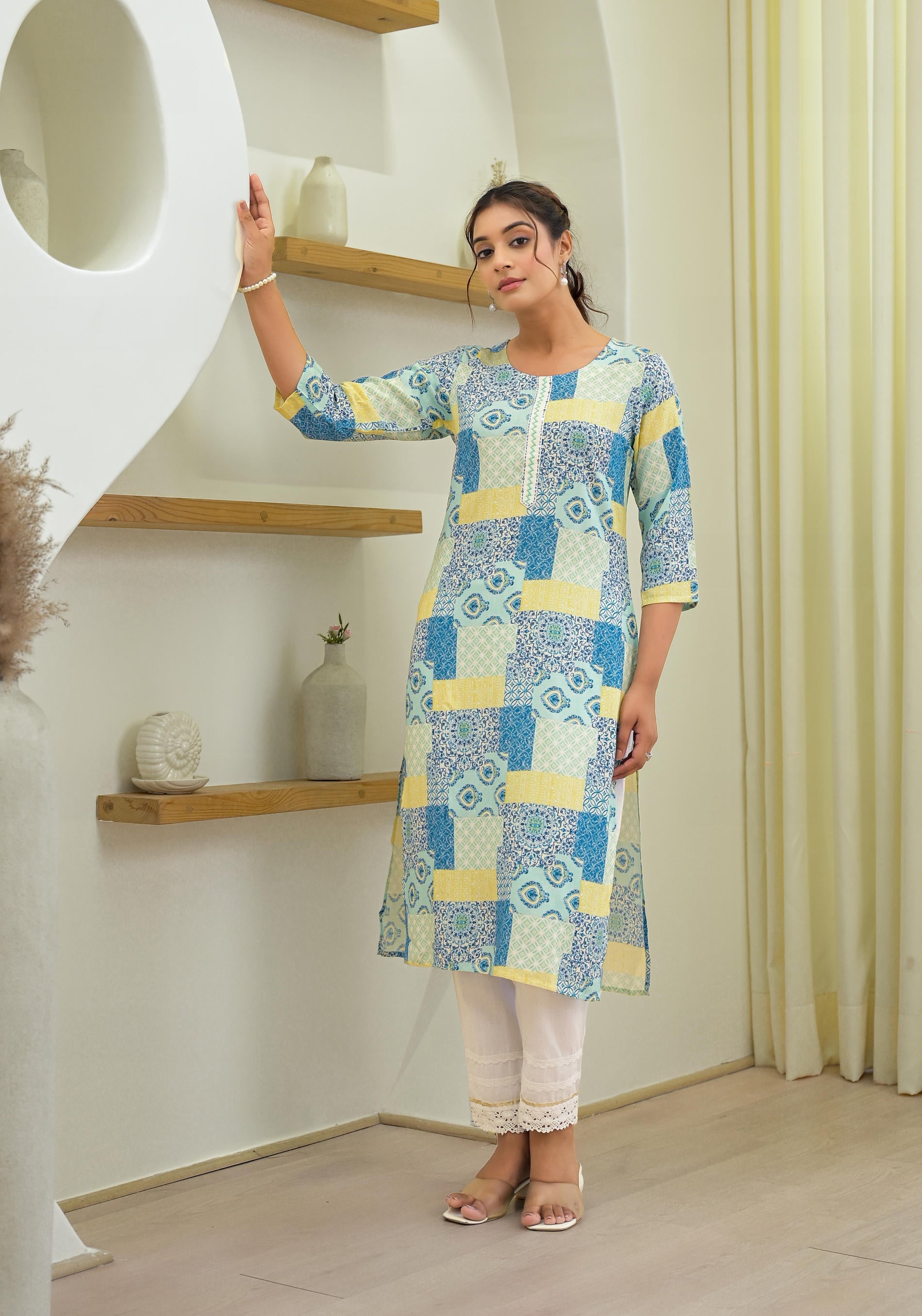 Juniper Multi Color Straight Kurta