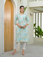 Thumbnail for Juniper Mint Green Straight Kurta